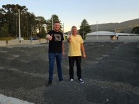 Prefeito Leandro Jasinski e Vereador Marinho Visitam Obras do Campo Sintético na Comunidade Pinhalzinho