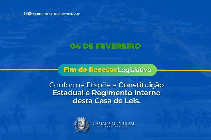 Recesso Parlamentar Chega ao Fim: Câmara de Rio Azul Retoma Sessões Ordinárias